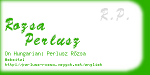 rozsa perlusz business card